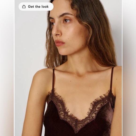 NWT Reformation Mahogany  Lace Velvet Dress - Picture 3 of 6